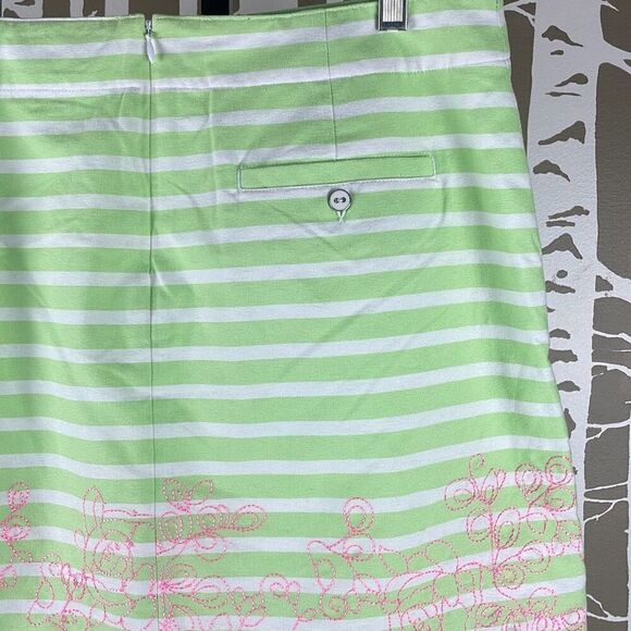 Lady Hagen Striped Embroidered Skort in Green Paradise 8 - Picture 11 of 11